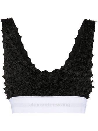 alexander wang logo elastic band bra