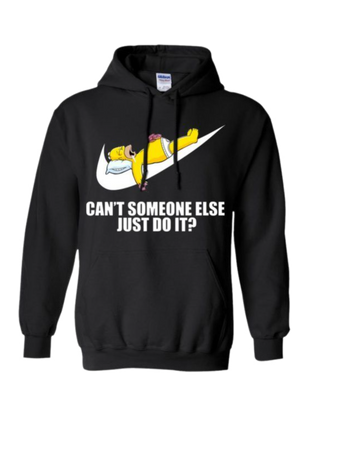 Nike Homer Simpson black hoodie sweater