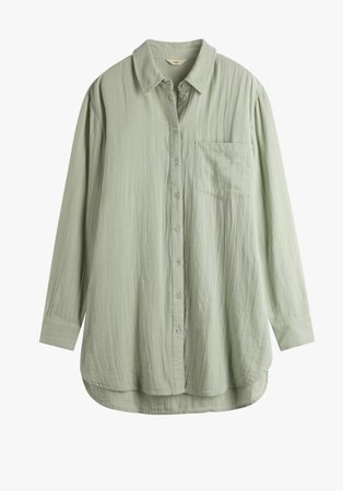 Leonie Shirt | Cotton Button Up Shirt | Green | hush