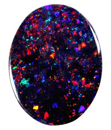Red Multi-Colour Pin-Fire Solid Black Opal 5.96ct / 1054 | Global Opals - Australian Black Opals