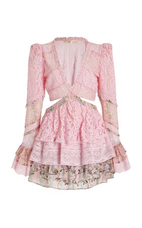Karine Lace Cutout Mini Dress By Loveshackfancy | Moda Operandi