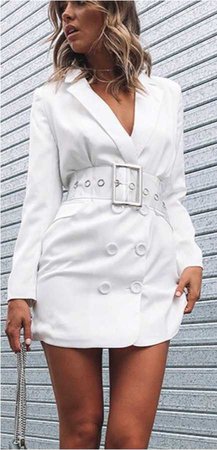 White blazer dress