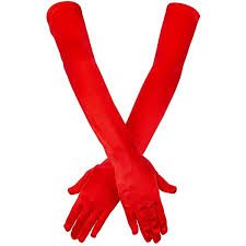 red ball gown gloves - Google Search