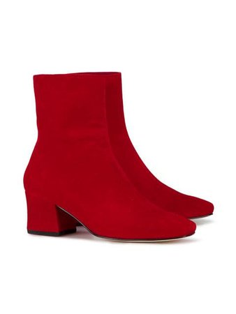 Dorateymur Red Suede Sybil 60 ankle boots
