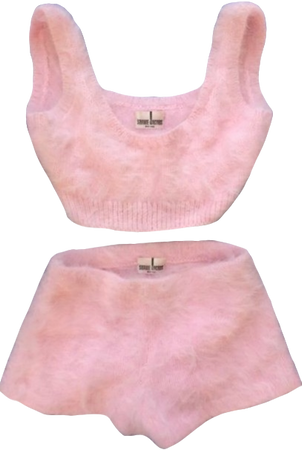 pink fuzzy pajama set
