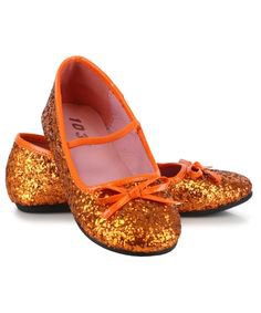 Orange Glitter Flats - Pinterest