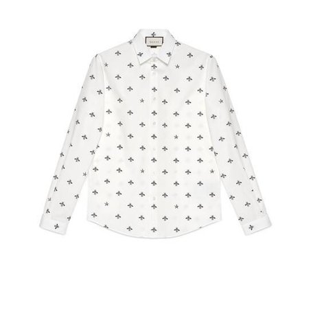 Bee star cotton Duke shirt | GUCCI®