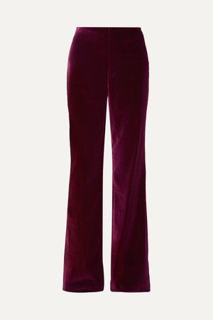 Purple Lorinda velvet wide-leg pants | Alice + Olivia | NET-A-PORTER