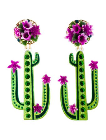 Mercedes Salazar Cactus Mágicos Earrings - Earrings - MFGHD20084 | The RealReal
