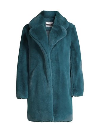 Shop Apparis Stella Faux Fur Pea Coat | Saks Fifth Avenue