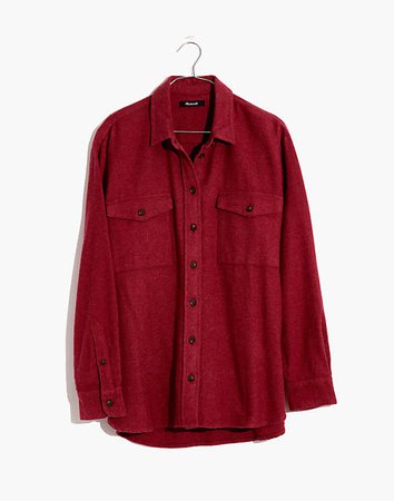 Flannel Flap-Pocket Oversized Ex-Boyfriend Shirt