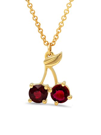 Established Jewelry - Ruby Cherry Necklace - Ylang 23