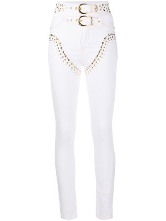 Versace Jeans Couture Embellished Skinny Jeans - Farfetch