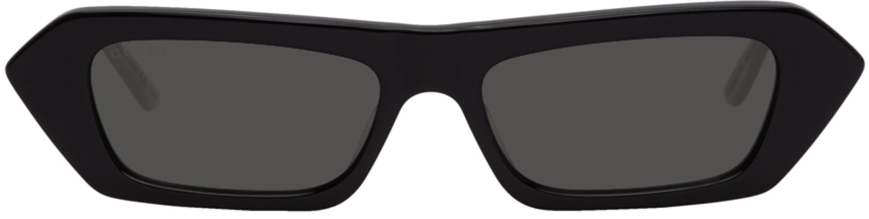 Gucci: Black Futuristic Sunglasses | SSENSE