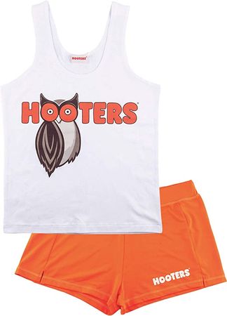 Amazon.com: Ripple Junction Hooters Girl Classic Waitress Role Play Costume Uniform Outfit w/Tank Top Shorts Adult Women's Plus Size 2XL Orange White : Clothing, Shoes & Jewelry