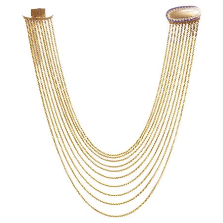 Antique Georgian 18k Gold Multi-Row Choker Necklace