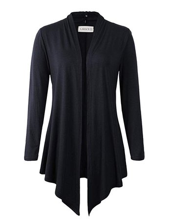 Amazon.com: LARACE Women Open Front Cardigan Plus Size Drape Long Sleeve Lightweight Cardigans S-3X: Clothing