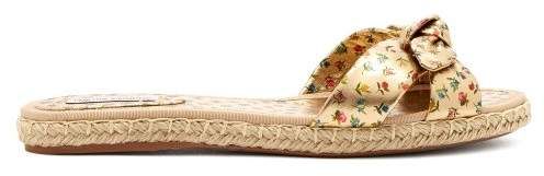 Heli Knotted Leather Espadrilles - Womens - Gold