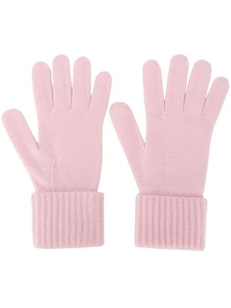 Pink N.peal Ribbed Cashmere Gloves For Women | Farfetch.com