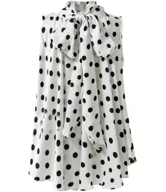 white navy polka dot blouse sleeveless - Google Search