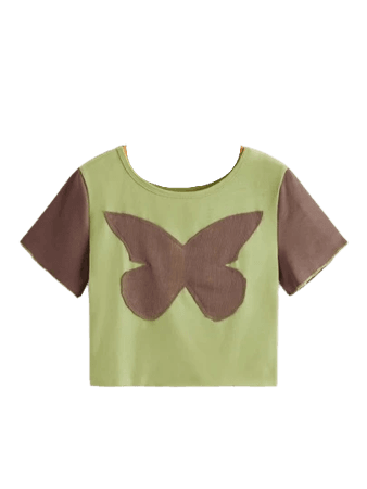 Butterfly Grunge Fairycore Crop Top