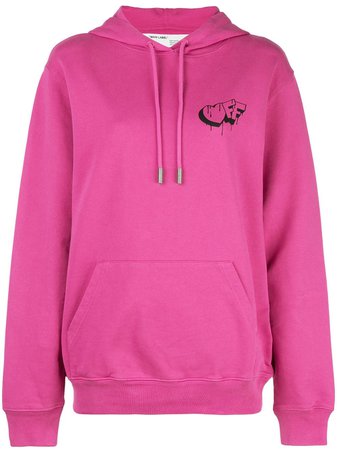 Pink Off-White "markers" Print Hoodie | Farfetch.com