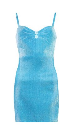 ÁREA Blue Embellished Dress