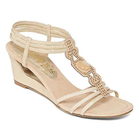 New York Transit Fancy Move Wedge Sandals - JCPenney