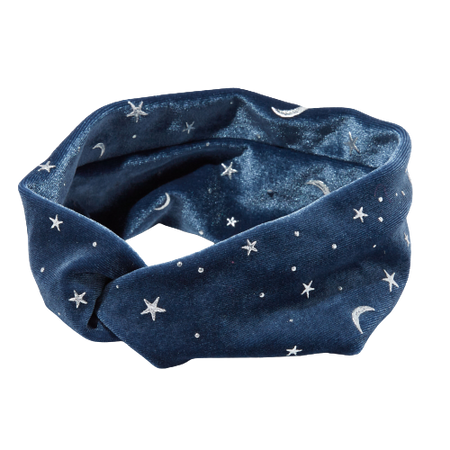Claire's Blue Velvet Celestial Twisted Headwrap