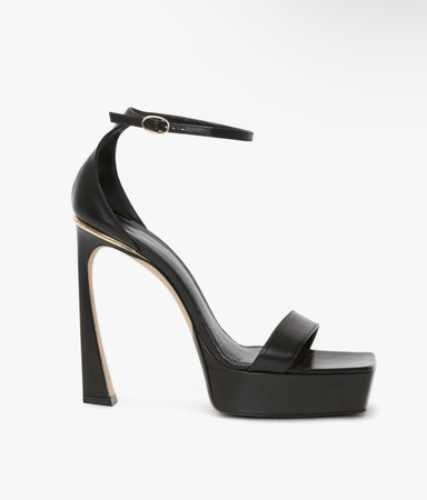 Squared Toe Platform Sandal in Black $1,050.00 | Victoria Beckham