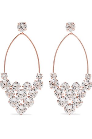 Isabel Marant | Rose gold-tone crystal earrings | NET-A-PORTER.COM