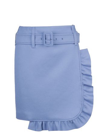 Prada Belted Ruffled Mini Skirt