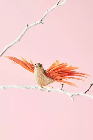 Feather Hummingbird Clip Christmas Tree Decoration | Anthropologie UK
