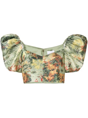 Alice McCall Forest Print Puff Sleeve Top - Farfetch
