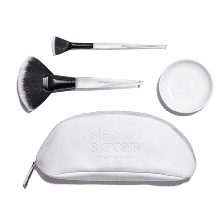 Body and Face Fan Brush Set - Skin Care Tools | StackedSkincare