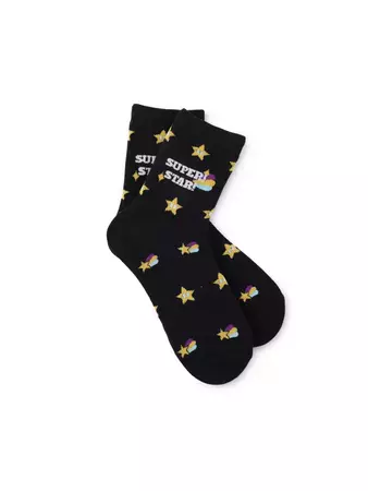Super Star Shooting Star Socks - Cider