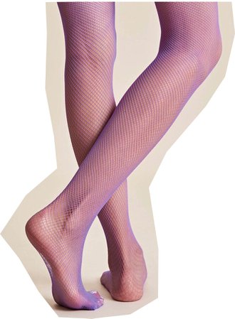 purple fishnet tights
