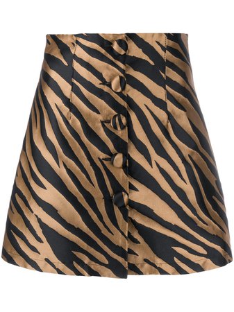Andamane zebra print mini skirt