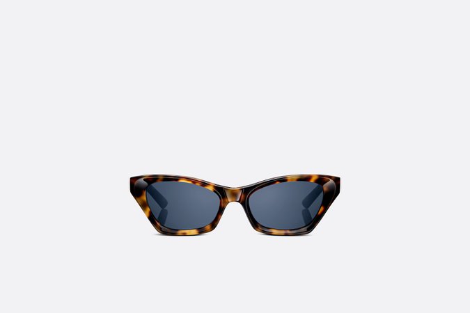 DiorMidnight B1I Brown Tortoiseshell-Effect Butterfly Sunglasses | DIOR
