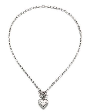 vintage hollywood - love lock heart necklace