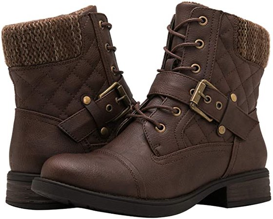 Amazon.com | GLOBALWIN Women's Ankle Booties Fashion Combat Boots | Boots