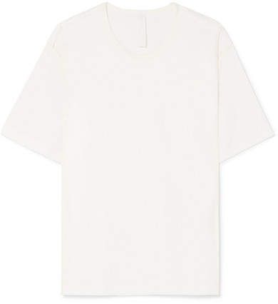 Cutout Cotton-jersey T-shirt - Ivory