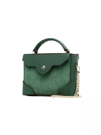 Manu Atelier green micro bold leather shoulder bag $526 - Buy Online AW18 - Quick Shipping, Price