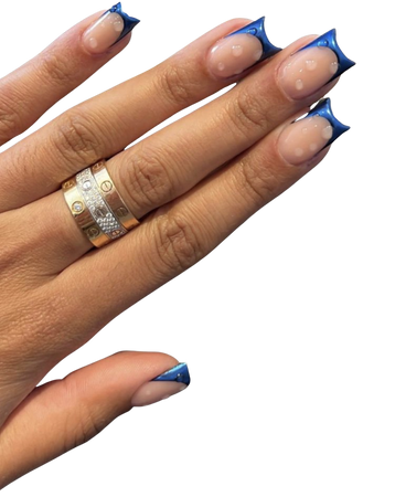 blue raindrop nails