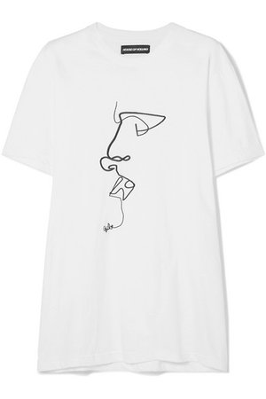 House of Holland | Embroidered cotton-jersey T-shirt | NET-A-PORTER.COM