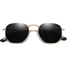 Amazon.com: SOJOS Small Square Polarized Sunglasses for Men and Women Polygon Mirrored Lens SJ1072 with Gold Frame/Grey Lens : Clothing, Shoes & Jewelry