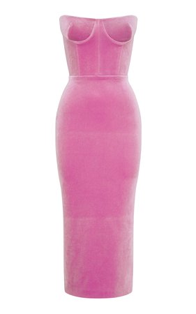 Payton Bustier Velvet Midi Dress By Alex Perry | Moda Operandi