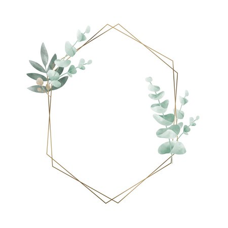 Free Vector | Geometric frame with leaves vector