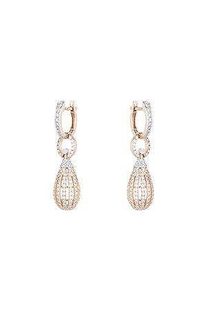 QIRA FINE JEWELLERY 18kt Rose gold two tone diamond earrings