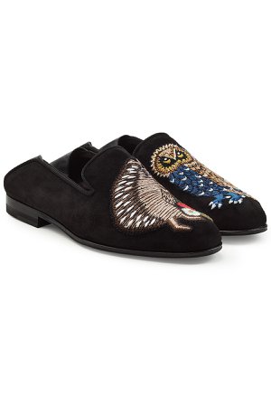Embroidered Suede Loafers Gr. IT 38
